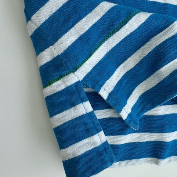Hatley Blue & White Striped Dress L With Zipper Back Preppy Nautical - Picture 11 of 12
